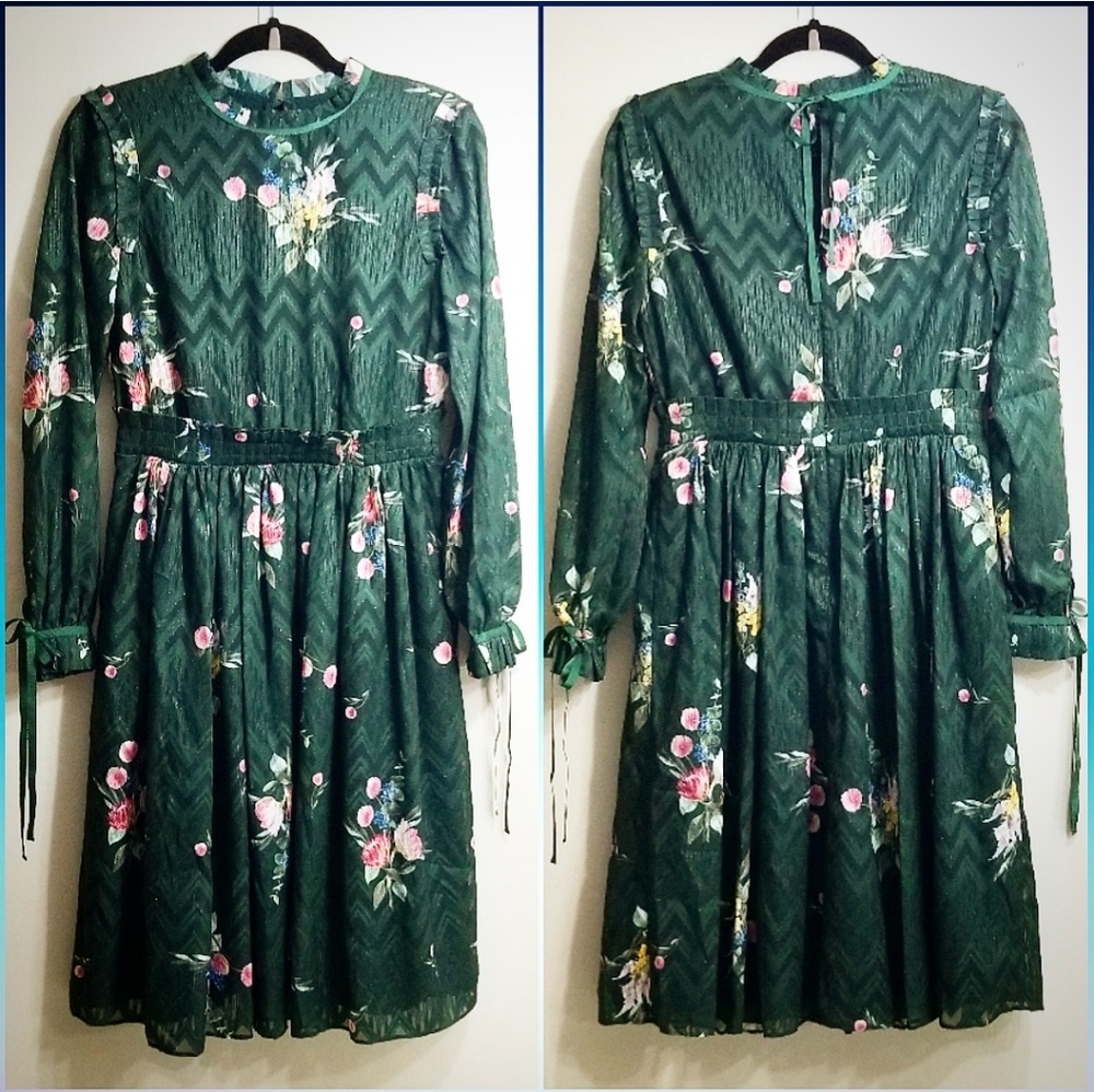🔥LAST 1🔥NWT TED BAKER ELEGANT MIDI DRESS - Picture 6 of 9